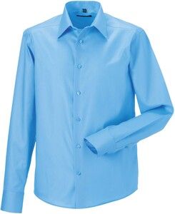 Russell Collection RU958M - Men's Long Sleeve Tailored Ultimate Non Iron Shirt Bright Sky