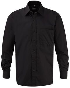 Russell Collection J936M - Long sleeve pure cotton easycare poplin shirt Black