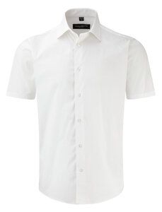 Russell Collection J947M - Short sleeve easycare fitted shirt White