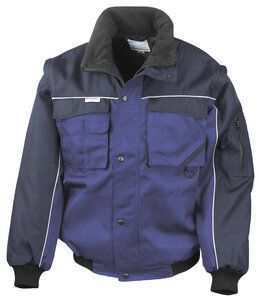 Result Work-Guard RE71A - Work-Guard zip sleeve heavy duty pilot jacket Royal/ Navy