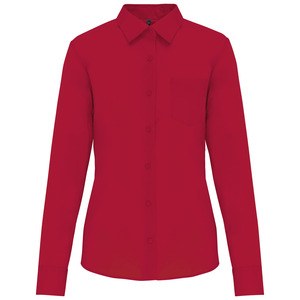 Kariban K549 - JESSICA - LADIES' LONG SLEEVE EASY CARE POLYCOTTON POPLIN SHIRT Classic Red