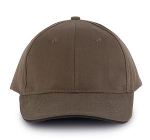 K-up KP011 - ORLANDO - MEN'S 6 PANEL CAP Khaki / Black