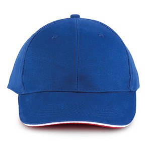 K-up KP011 - ORLANDO - MEN'S 6 PANEL CAP Royal Blue / White / Red