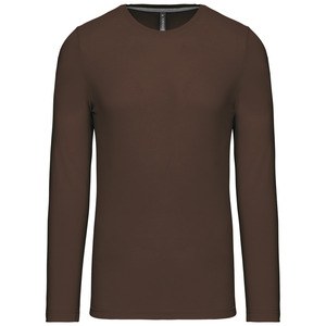 Kariban K359 - MEN'S LONG SLEEVE CREW NECK T-SHIRT Chocolate