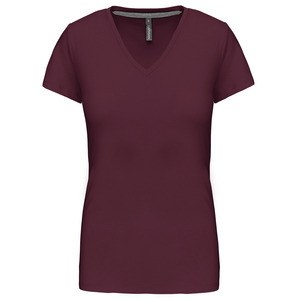 Kariban K381 - LADIES' SHORT SLEEVE V-NECK T-SHIRT Wine