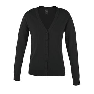 SOL'S 90012 - Golden Women V Neck Knitted Cardigan Black