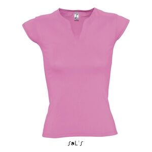 SOL'S 11165 - WOMEN'S CURVED V-NECK T-SHIRT WITH CAP SLEEVES MINT Orchid Pink