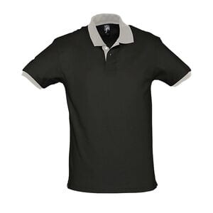 SOL'S 11369 - PRINCE Unisex Polo Shirt Black / Grey