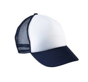 K-up KP143 - KIDS TRUCKER MESH CAP - 5 PANELS White / Navy