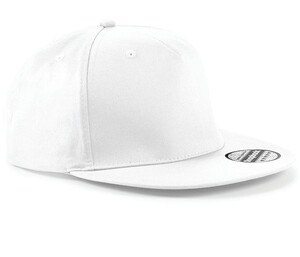 Beechfield BF610 - 5 Panel Snapback Rapper Cap White