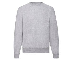 Fruit of the Loom SC260 - Men's Raglan Sleeve Jumper Heather Grey