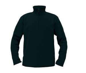 Starworld SW77N - Men's Zipped Collar Fleece Black