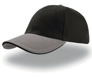 Atlantis AT003 - 6-panel sandwich cap Black/Grey