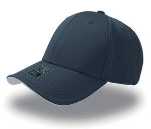 Atlantis AT064 - 6-panel cap in bamboo/polyester blend Navy/White