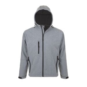 SOL'S 46602 - REPLAY MEN Hooded Softshell Mixed Grey