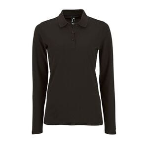 SOL'S 02083 - Perfect Lsl Women Long Sleeve Piqué Polo Shirt Black