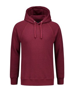 Lemon & Soda LEM3234 - Heavy Sweater Hooded Raglan for him Cardinal Heather