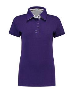 Lemon & Soda LEM3560 - Polo Contrast Cot/Elast SS for her Purple/WH