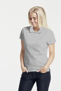 Neutral O22980 - Women's quilted polo shirt  Sport Grey