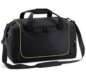 Quadra QD77S - Teamwear locker room sports bag Black/ Lime Green