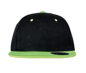 Result RC082 - 6 -sided flat visor cap Black / Lime