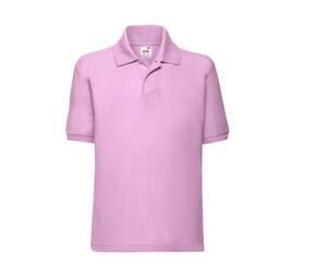 Fruit of the Loom SC3417 - Children's long-sleeved polo shirt Light Pink