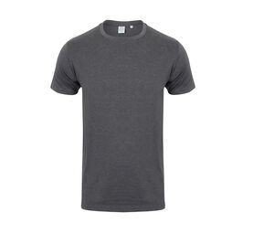 Skinnifit SF121 - Men's stretch cotton T-shirt Heather Charcoal
