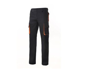 VELILLA V3004 - TWO-TONE MULTI-POCKET PANTS Black / Orange