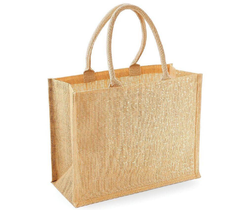 Westford mill WM437 - Glitter Burlap Shopping Bag