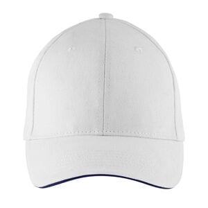 SOL'S 88100 - Buffalo Six Panel Cap White/ French Navy