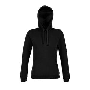 NEOBLU 03197 - Nicholas Women French Terry Hooded Sweatshirt Deep Black