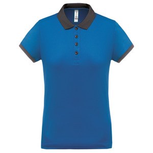 Proact PA490 - Ladies’ performance piqué polo shirt Sporty Royal Blue / Sporty Grey