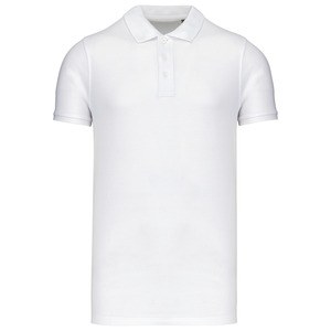 Kariban K209 - Men's short-sleeved organic piqué polo shirt White