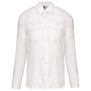 Kariban K505 - Men's long-sleeved pilot shirt White