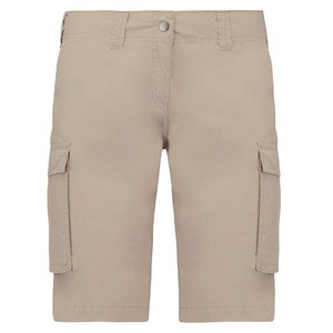 Kariban K756 - Women's lightweight multi-pocket Bermuda shorts Beige