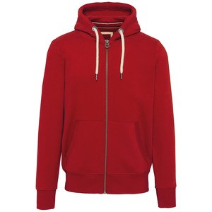 Kariban KV2306 - Men's vintage zipped hooded sweatshirt Vintage Dark Red