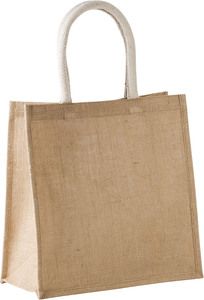 Kimood KI0274 - Jute canvas tote bag - large model Natural
