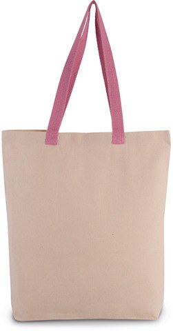 Kimood KI0278 - Gusset shopping bag with contrasting handles