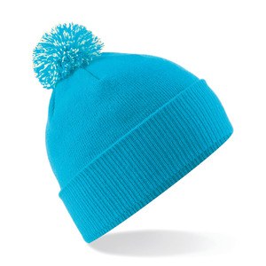 Beechfield B450 - Snowstar® beanie Surf Blue / Off White