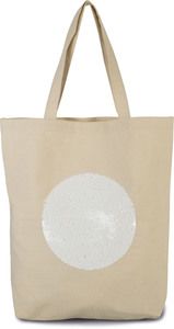Kimood KI0234 - Shopping bag with sequins Natural