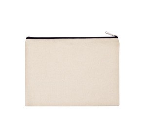 Kimood KI0722 - Canvas cotton pouch - large model Natural / Black