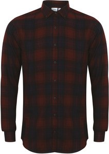 Skinnifit SFM560 - Checked shirt Burgundy Check