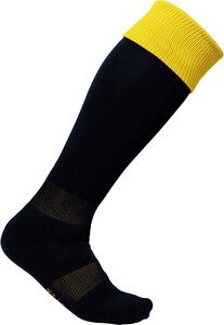 PROACT PA0300 - Two-tone sports socks Black / Sporty Yellow
