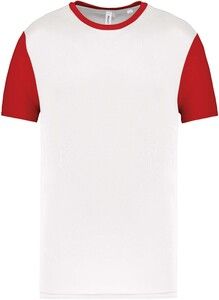 PROACT PA4023 - Adults' Bicolour short-sleeved t-shirt White / Sporty Red