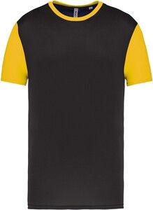 PROACT PA4023 - Adults' Bicolour short-sleeved t-shirt Black / Sporty Yellow