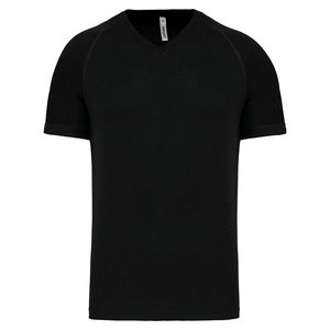 PROACT PA476 - Men's V-neck short-sleeved sports T-shirt Black