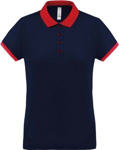 Proact PA490 - Ladies’ performance piqué polo shirt Sporty Navy / Red