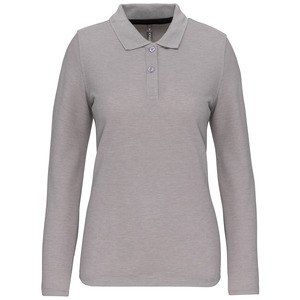 WK. Designed To Work WK277 - Ladies' long-sleeved polo shirt Oxford Grey