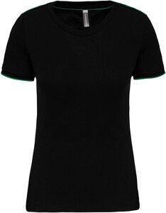 WK. Designed To Work WK3021 - Ladies' short-sleeved DayToDay t-shirt Black/ Kelly Green