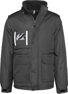 WK. Designed To Work WK6106 - Detachable-sleeved workwear parka Black